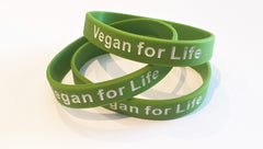 Silicone Wristband - "Vegan for Life" No Postage