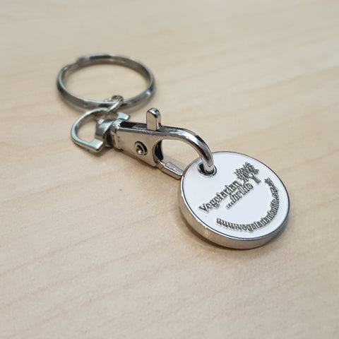 V for Life Shopping Coin Keyring