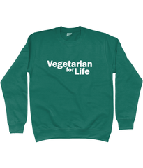 Unisex Sweatshirt - 'Vegetarian for Life', in various colours