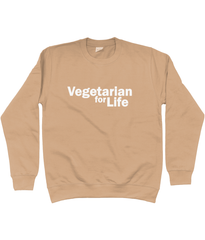 Unisex Sweatshirt - 'Vegetarian for Life', in various colours