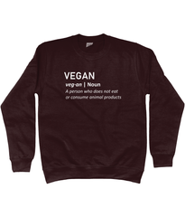 Unisex Sweatshirt - Vegan Definition, in various colours